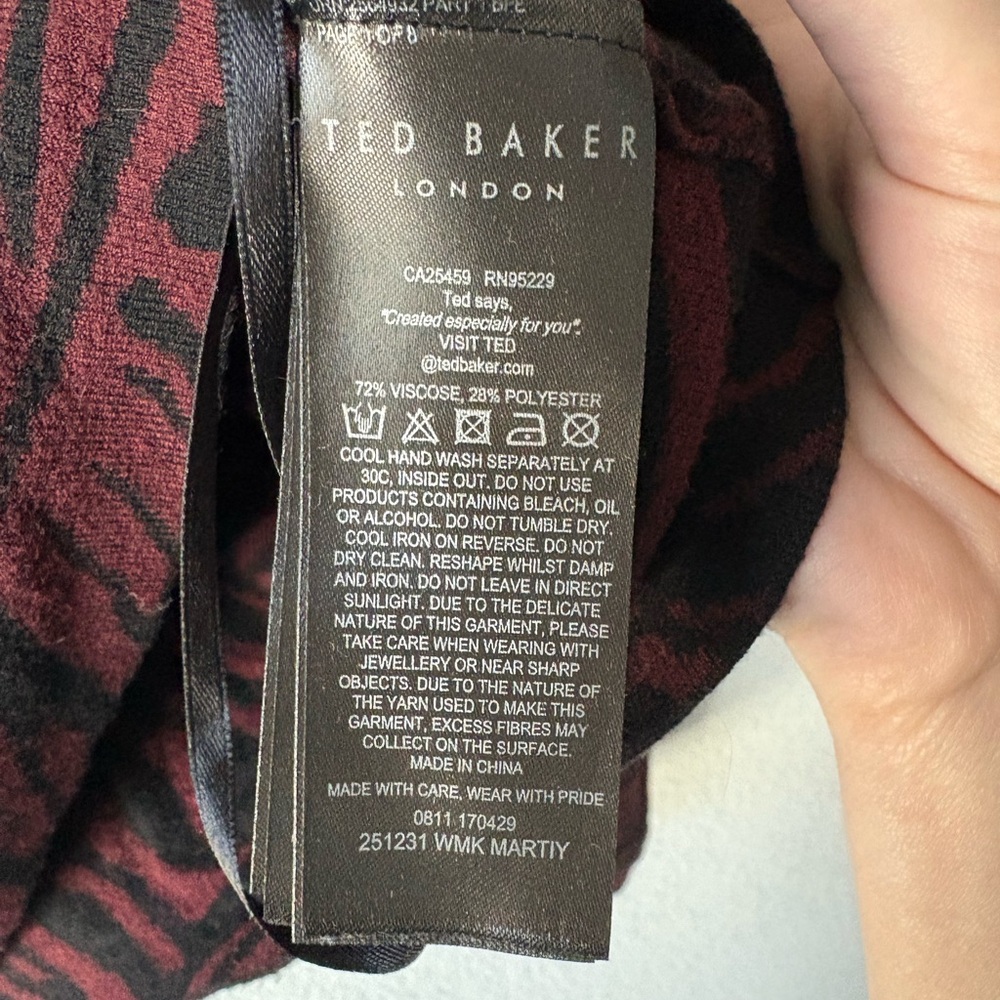 Ted Baker Zebra Print Jacquard Sweater - Picture 7 of 9